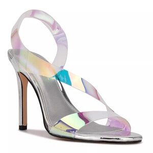 Nine West Ilene iridescent Jelly Slingback Heeled Sandal
